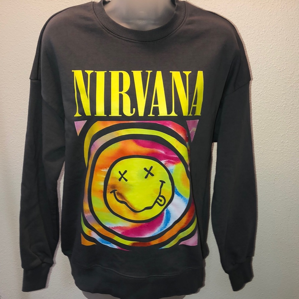 NWOT Nirvana 😊 smile face sweatshirt. Size Small.
